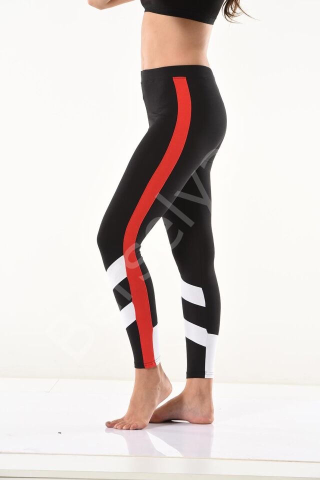 Şeritli Kadın Tayt 0588