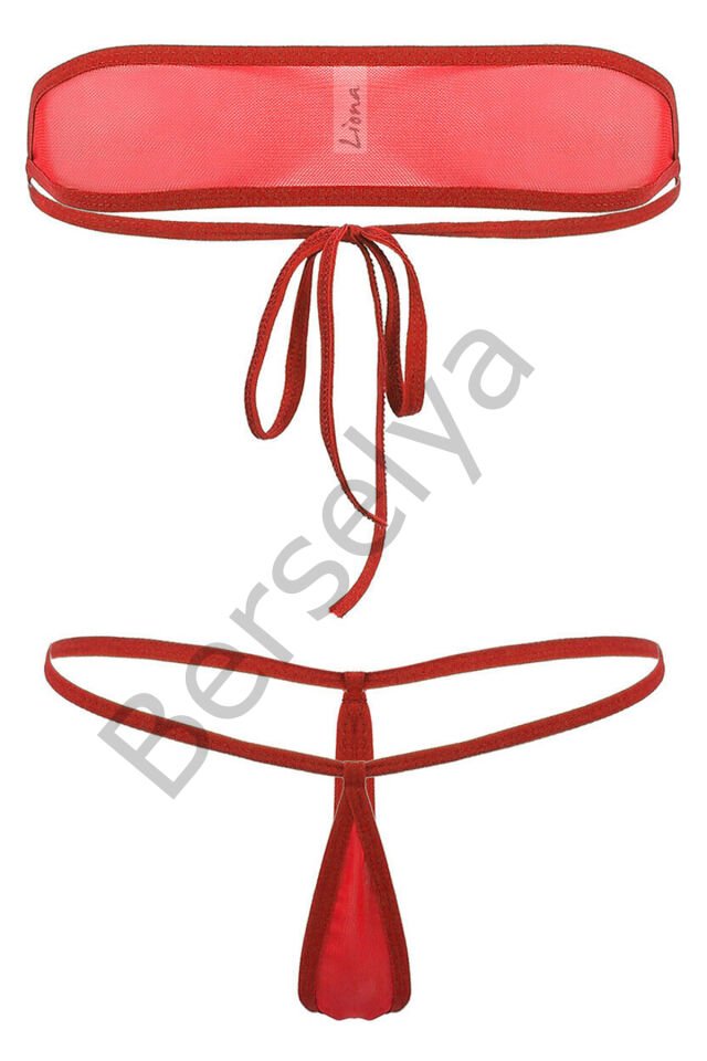 Büyük Beden Kırmızı Sütyenli Fantazi İç Çamaşırı Takımı