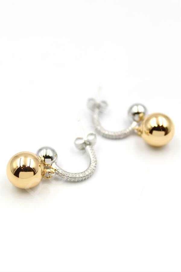 Top Halka Küpe - Altın