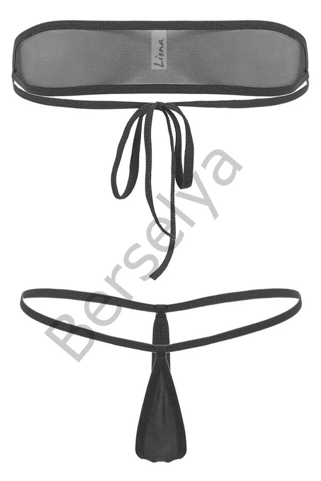 Büyük Beden Siyah Sütyenli Fantezi İç Çamaşırı Takımı