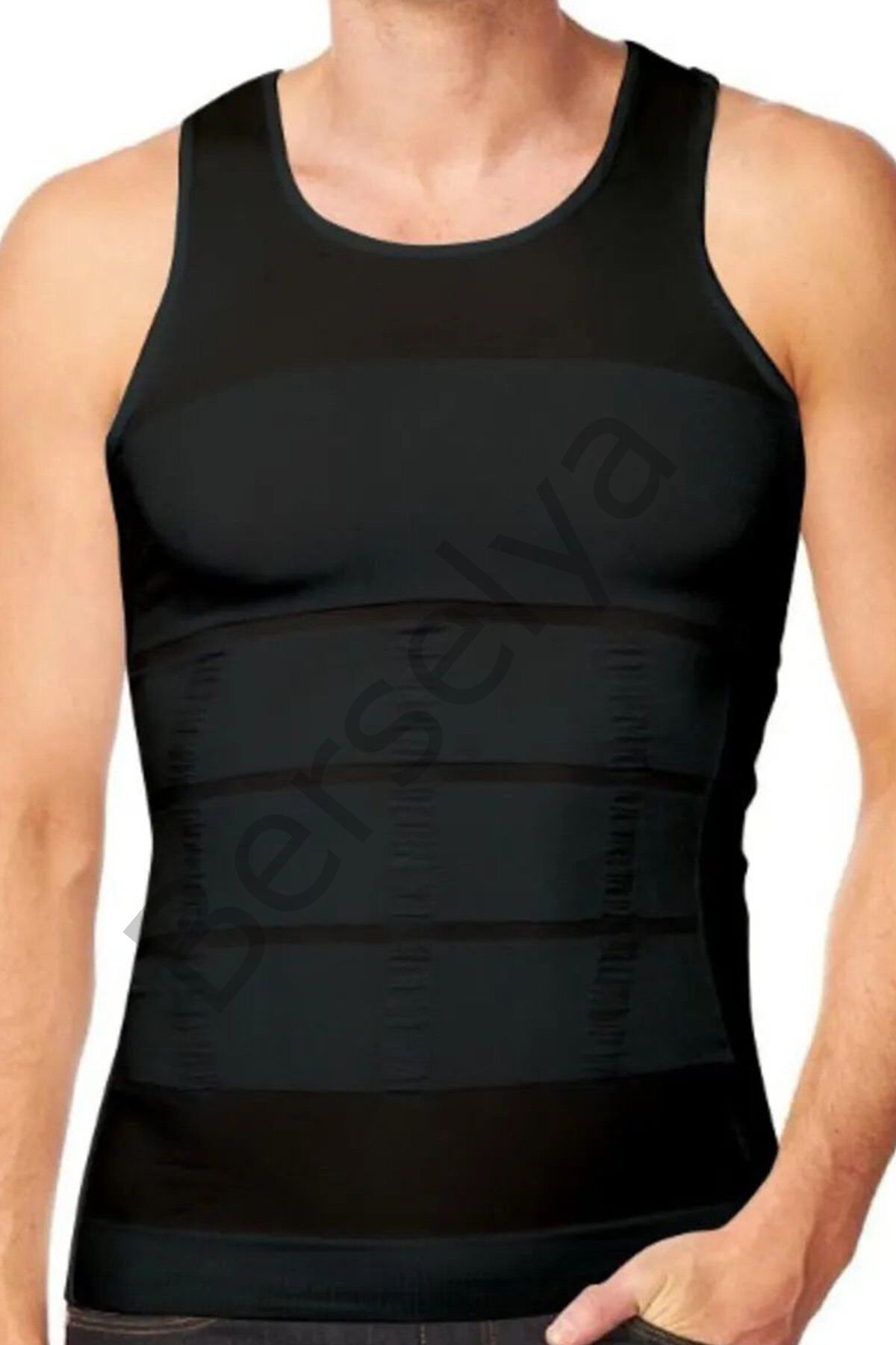 Korseli Erkek Atlet - 500 M - SİYAH