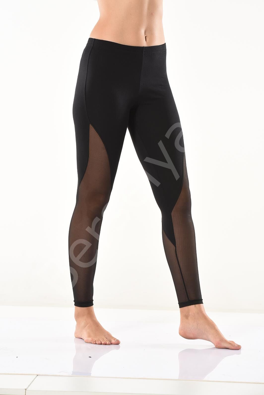 Transparan Detaylı Kadın Tayt 0585