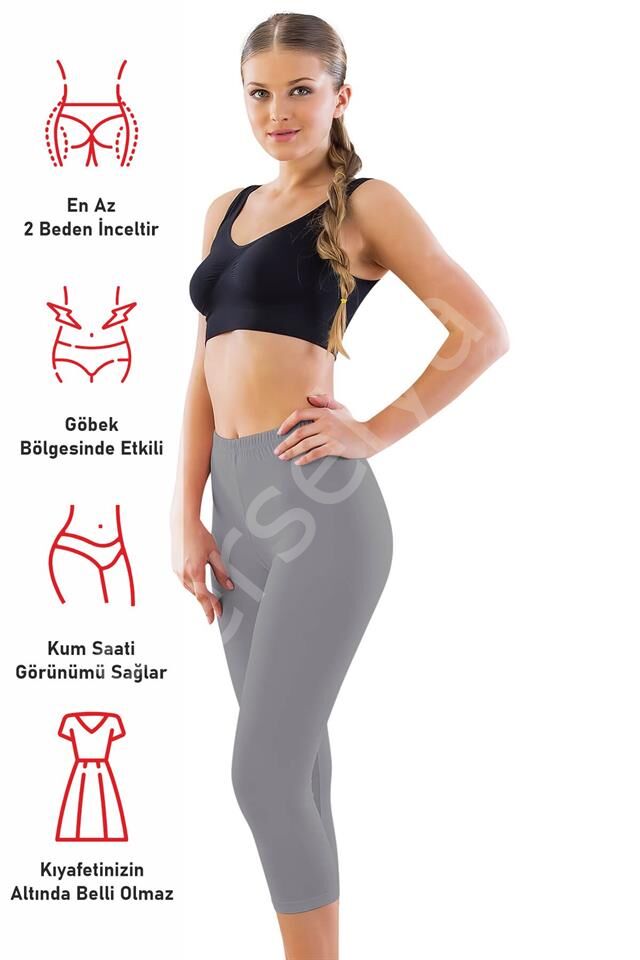 Gri Mı Emay 7300 Battal Kapri Tayt