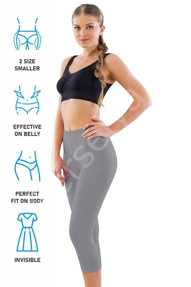 Gri Mı Emay 7300 Battal Kapri Tayt