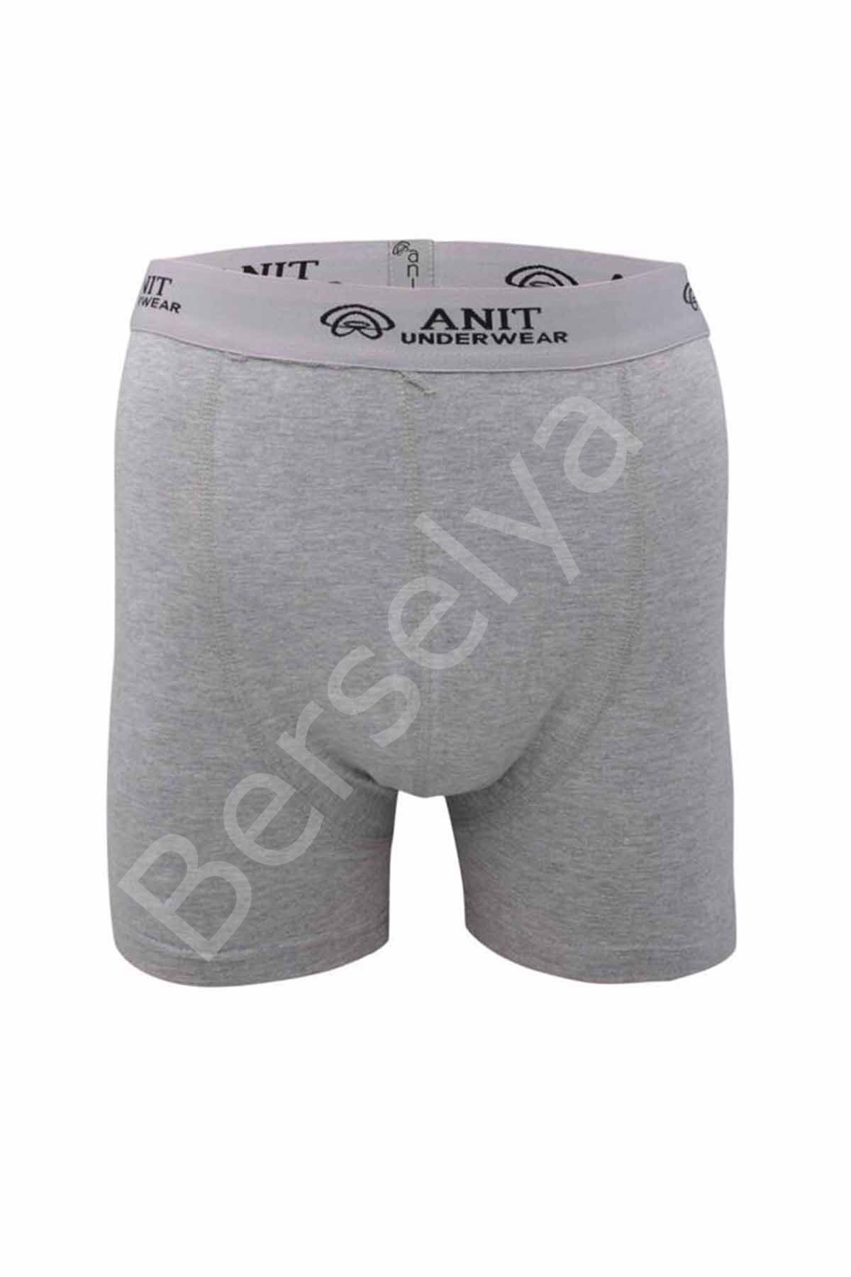 Kısa Paça Likralı Erkek  Boxer Gri - 1115a
