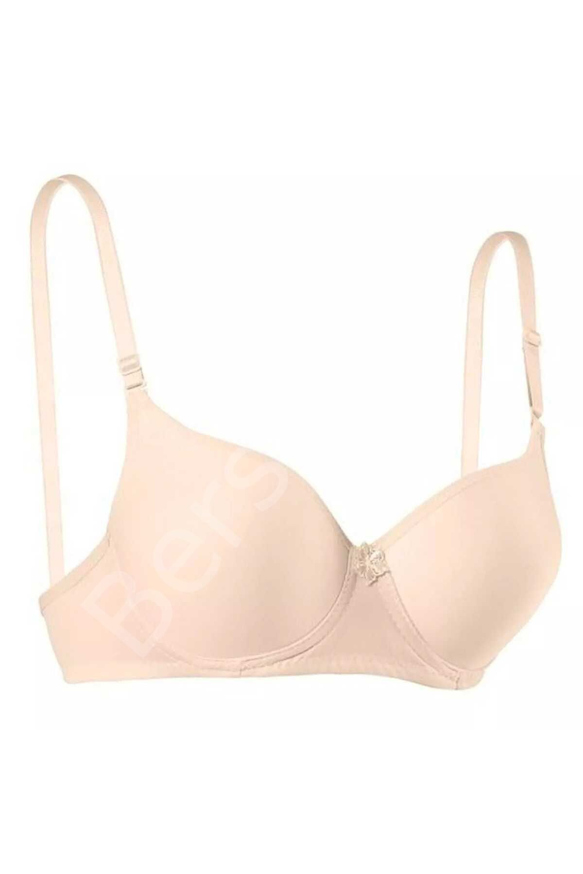 Silikonlu Desteksiz Telli Düz Boş Sütyen Ten