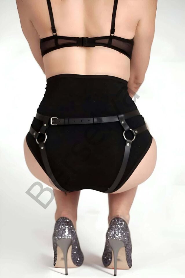 Fantezi Deri Külot, Seksi Deri Külot Harness - Brf889