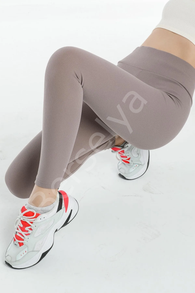 Vizon Yüksek Bel Fitilli Tayt 0608