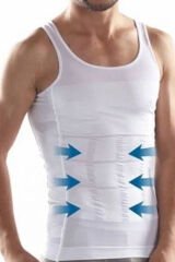 Korseli Erkek Atlet - 500 XXL - BEYAZ