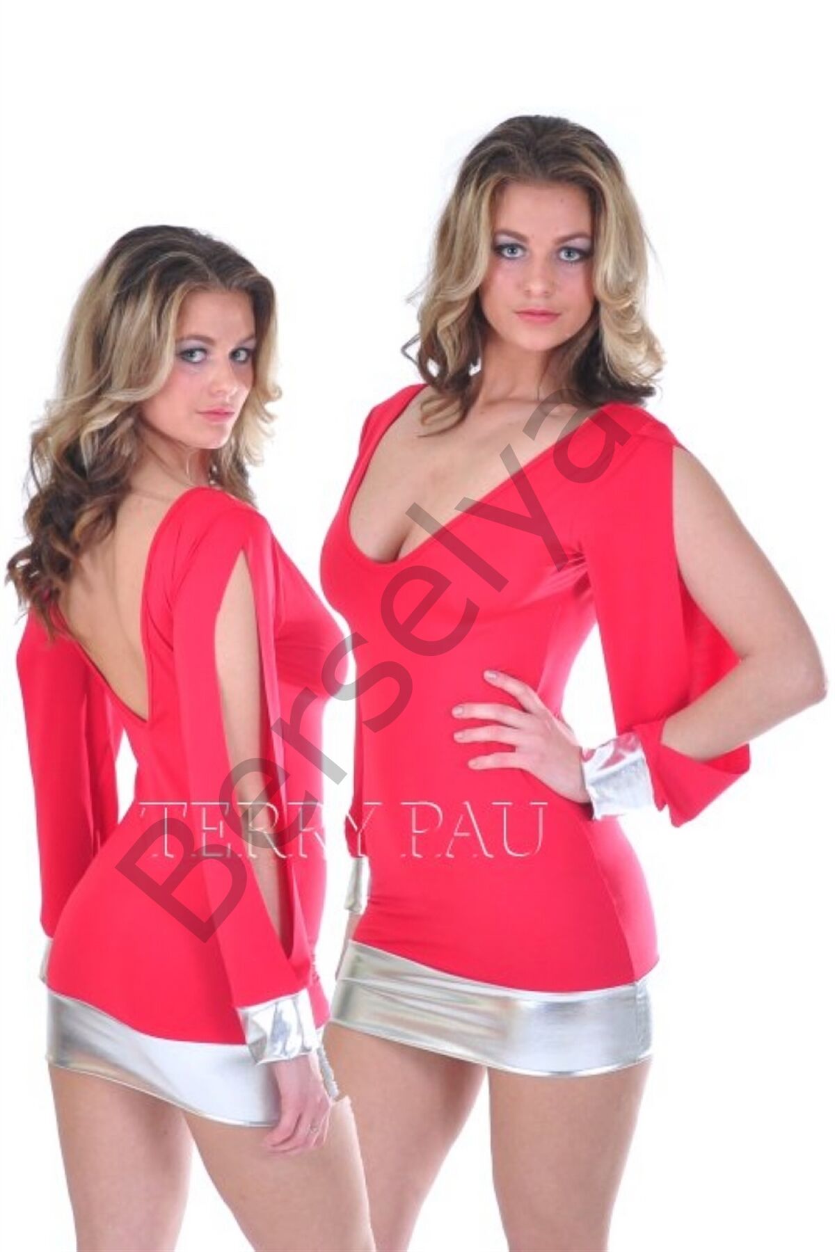 B112118 Açık Kollu Mini Elbise