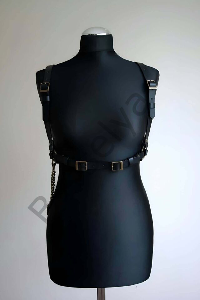 Zincir Detaylı Şık Tarz Kemer, Omuz Ve Sırt Kemer - Brf908