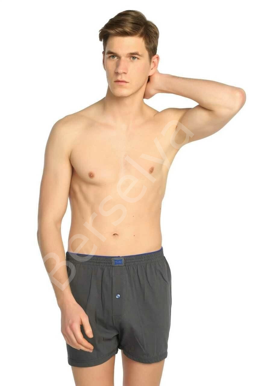 Tutku 0117 Erkek  Penye Düz Boxer