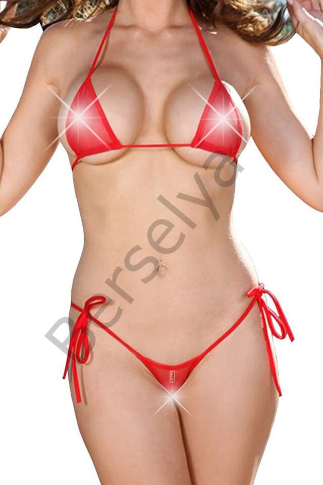 Kırmızı Fantezi İç Giyim Fantazi İç Çamaşırı Takımı