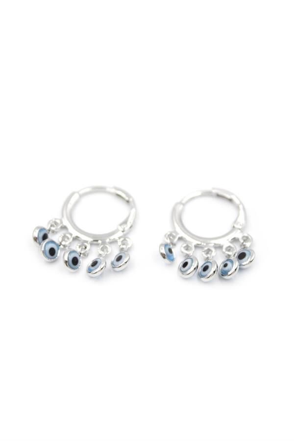 Nazar Boncuklu Küpe - Gümüş