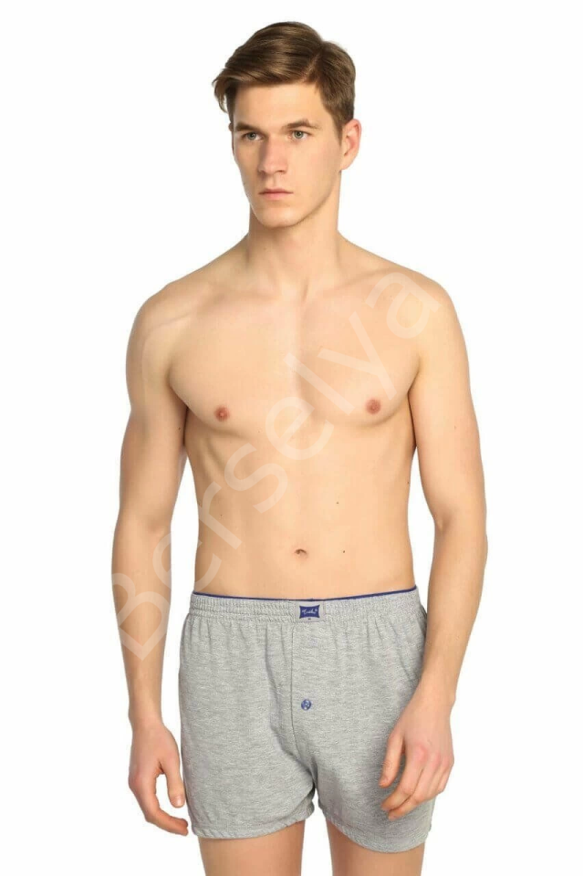 Tutku 0117 Erkek  Penye Düz Boxer