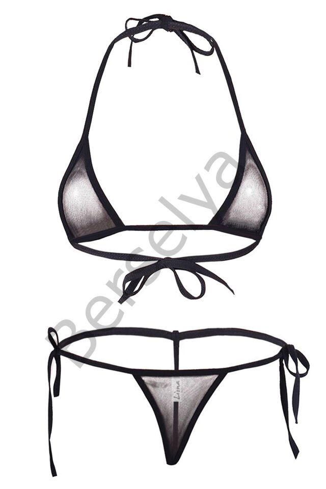 Büyük Beden Siyah Fantezi İç Çamaşırı Takımı