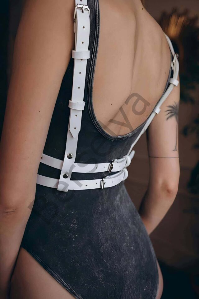 Choker Detaylı Şık Göğüs Kemer - Brf990