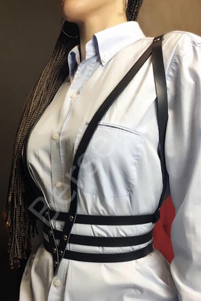 Seksi Günlük Göğüs Deri Harness 1058