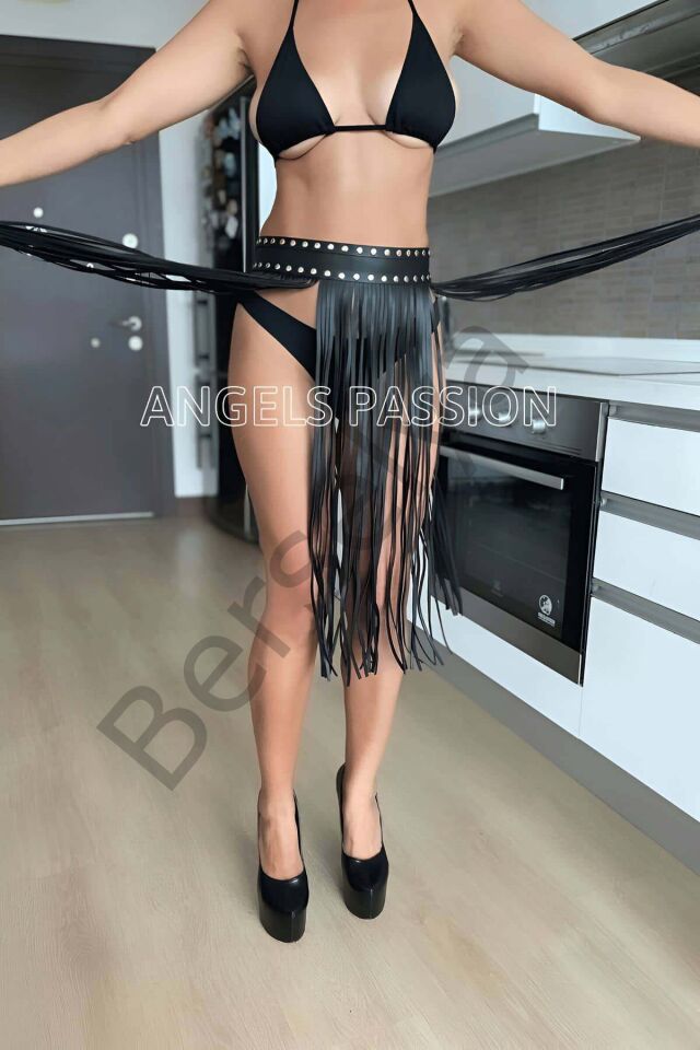 İnce Püsküllü Deri Fantazi Etek - Brf411