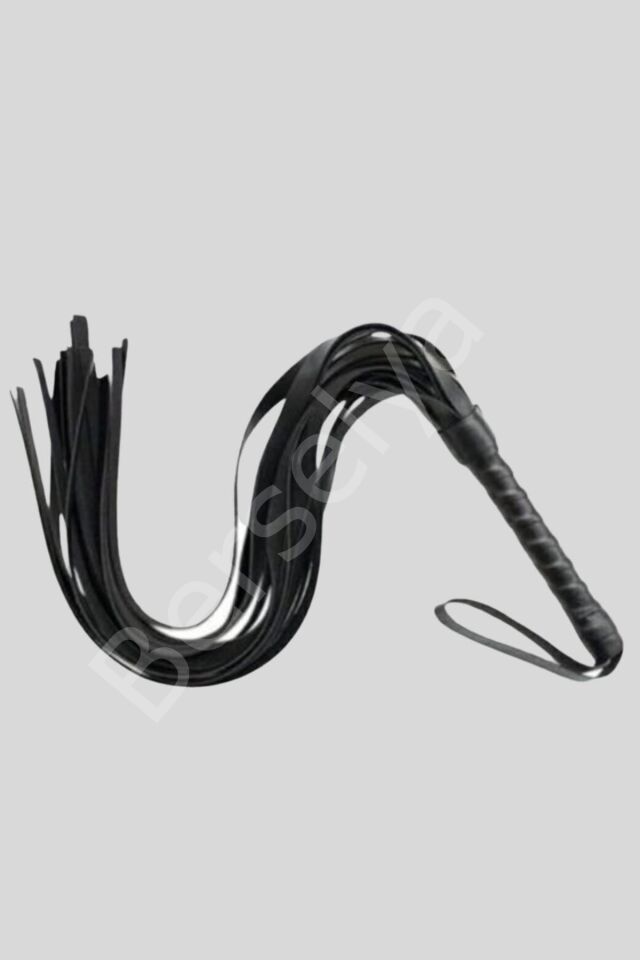 Siyah Harness Fantezi Aksesuar Suni Deri Tekli Kırbaç H008