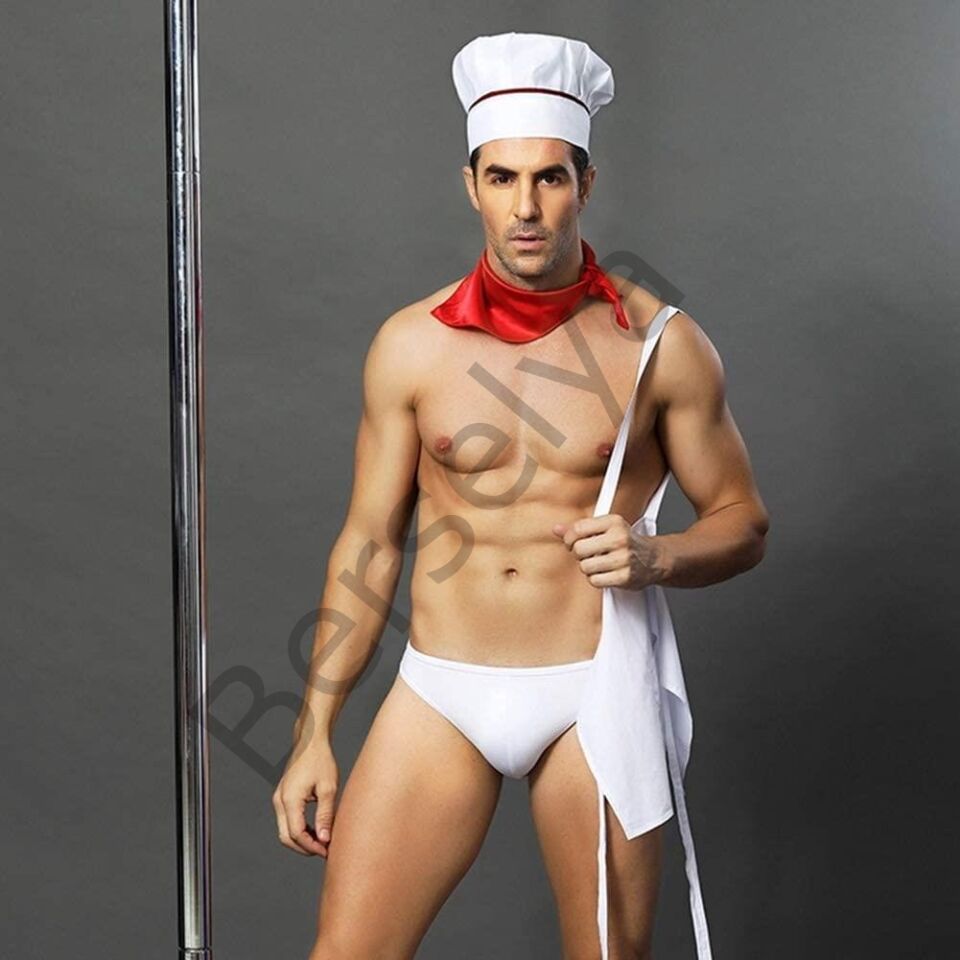 Beyaz Önlüklü Fantezi Erkek Kostüm