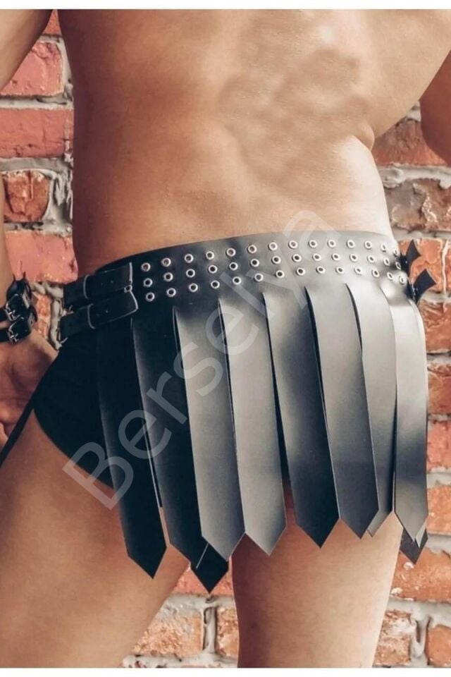 Siyah Erkek  Harnes Gladyatör Kostüm Gd-88001