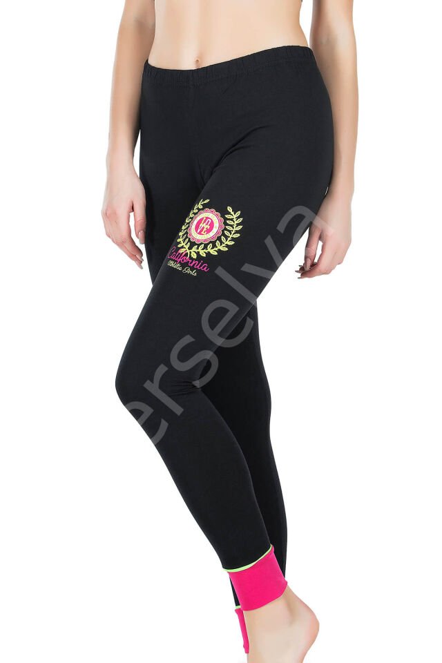 Baskılı Yüksek Bel Kadın Tayt 0538