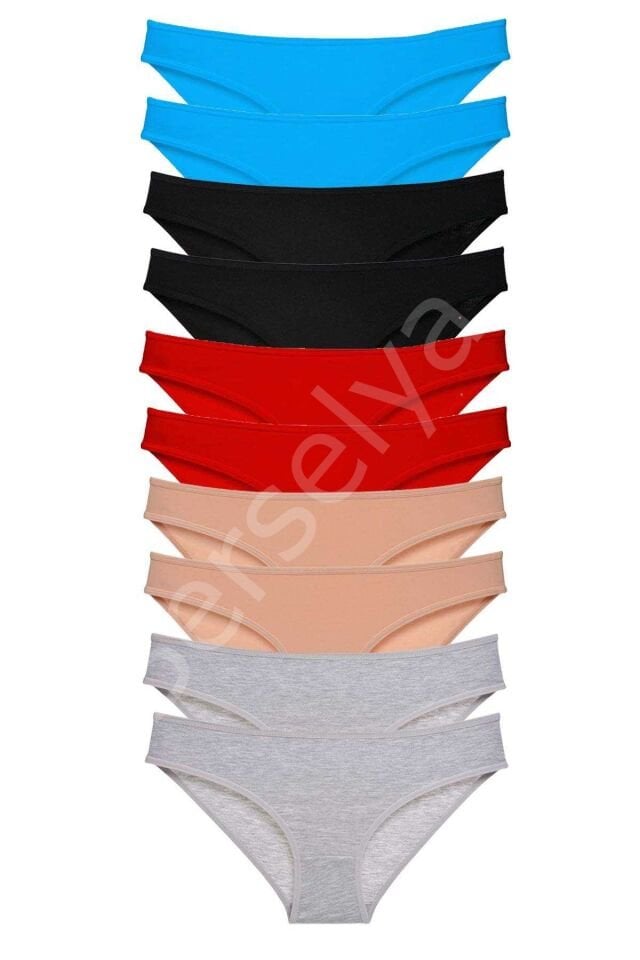 10 adet Süper Eko Set Likralı Kadın Slip Külot 533