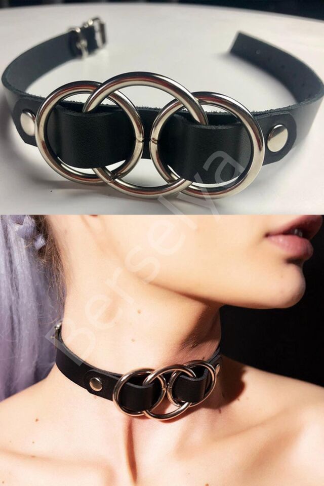 Boyundan Bağlamalı Deri Sexi Halkalı Aksesuar H019 H019