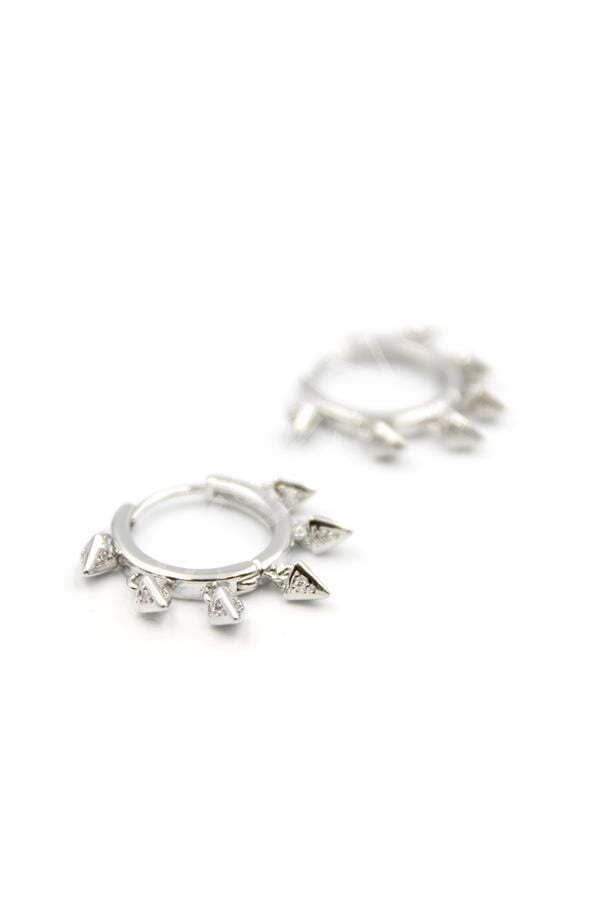 Sallantılı Halka Küpe - Gümüş