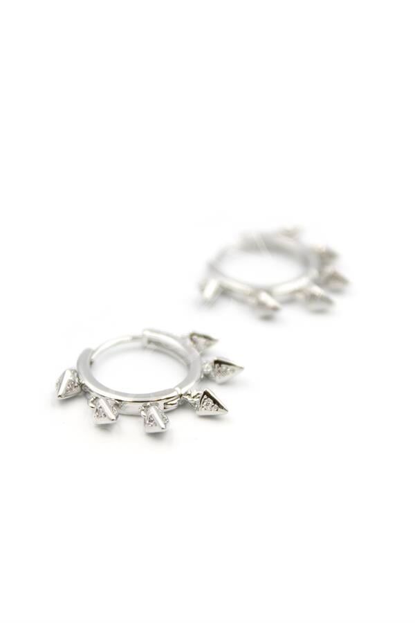 Sallantılı Halka Küpe - Gümüş