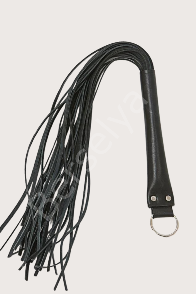 Deri Fantezi Harness Siyah Kırbaç Halkalı 800758s