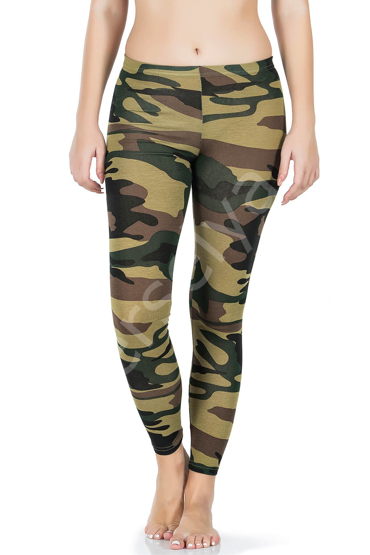 Kamuflaj Desenli Uzun Kadın Tayt 443