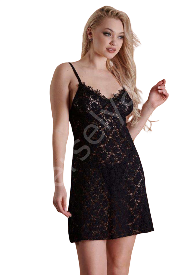 Kadın Şık Rahat Fantezi Gecelik 4031 Siyah