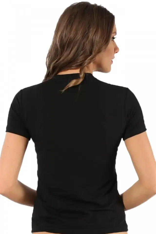Bayan Kısa Kol Body Siyah