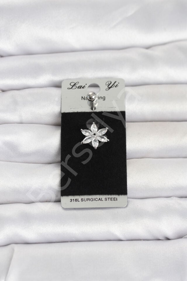 316L Cerrahi Çelik Lotus Model Göbek Piercing
