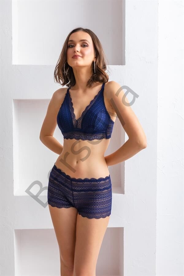 Bralet Sütyen Boxer Takım Lacivert (brf31813)
