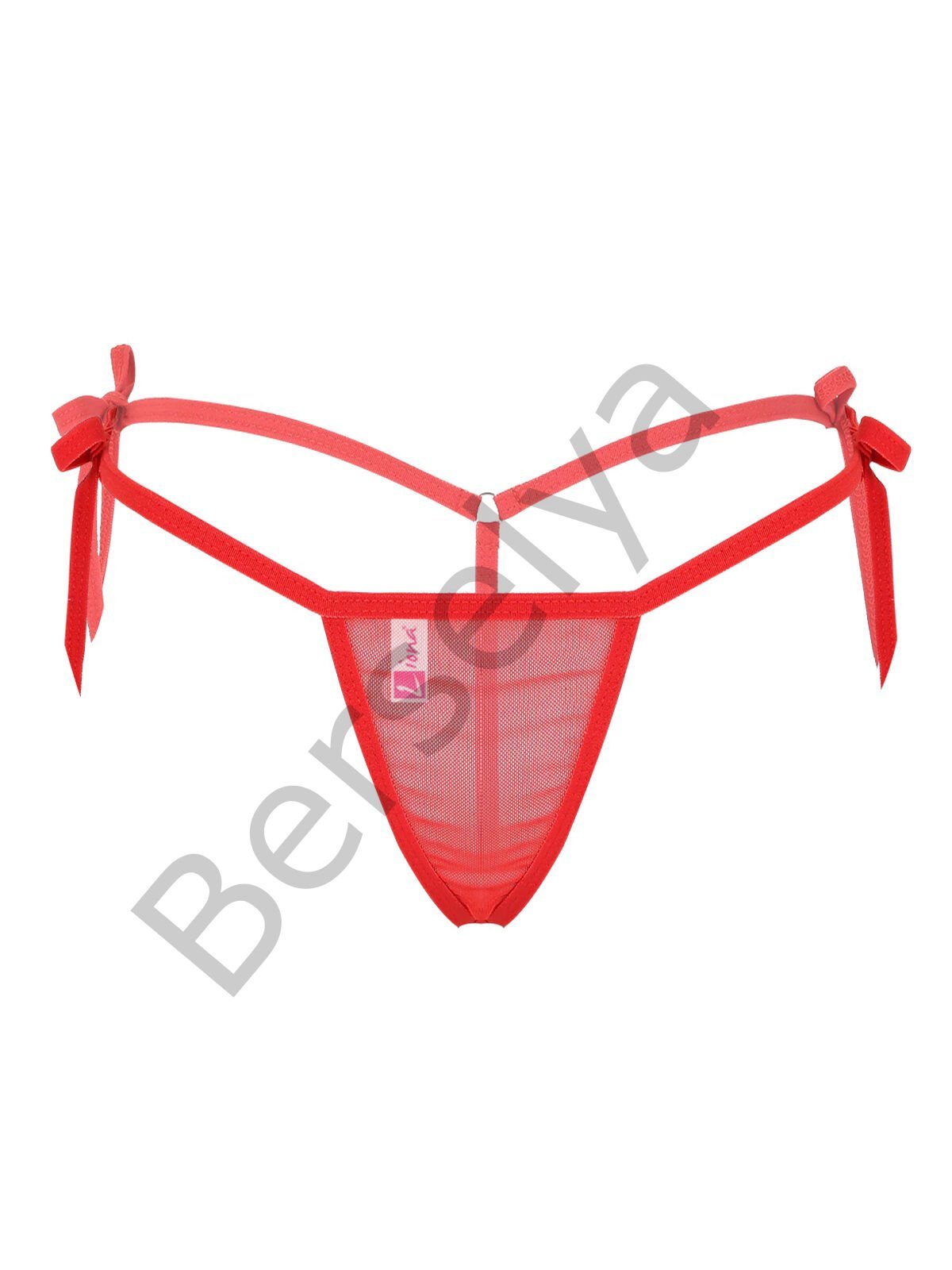 Büyük Beden Transparan Kadın Kırmızı Fantezi İç Giyim