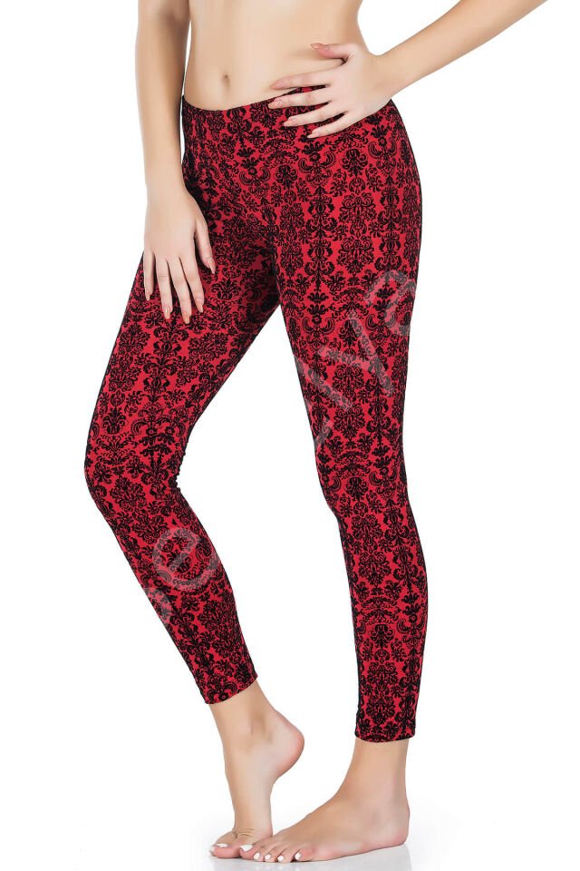 Varak Desenli Kadın Tayt 457