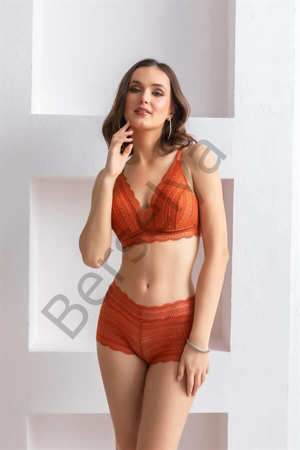 Bralet Sütyen Boxer Takım Kiremit (brf31813)