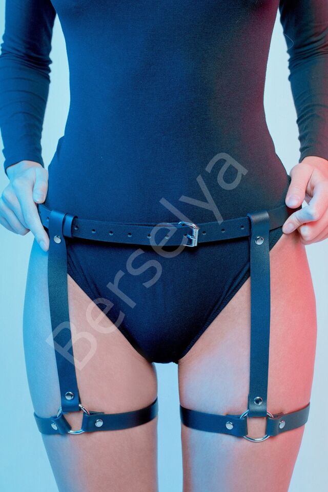 Deri Sade Fantazi Harness Jartiyer 1175