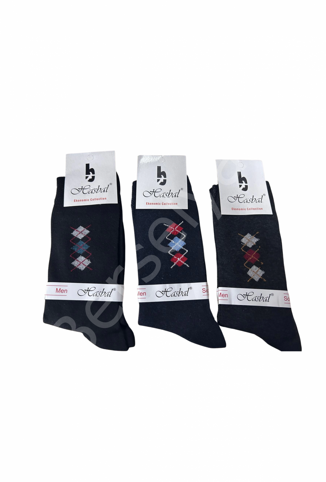 Hasbal Erkek Çorap Baklava Dilimi Desenli 12 Adet