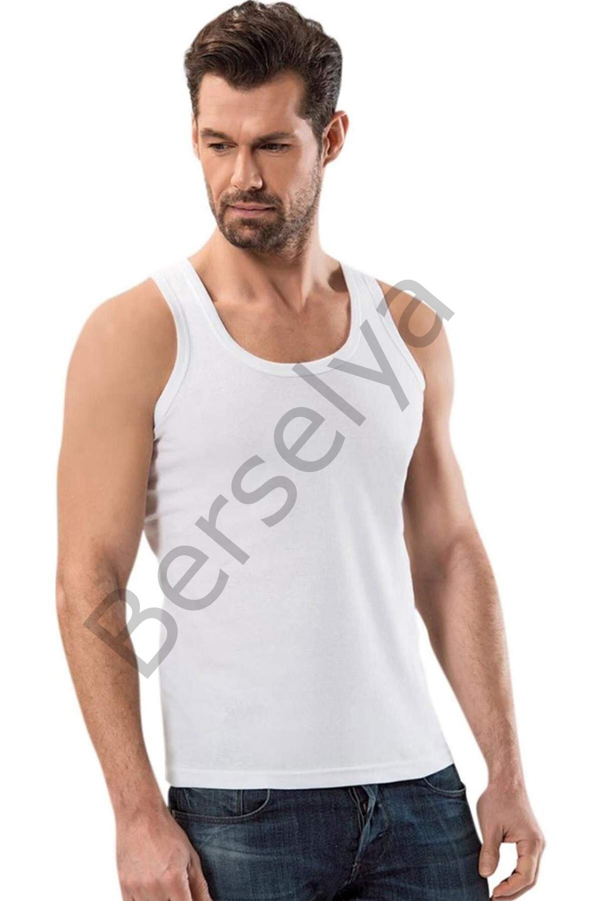 Kalın Askılı Klasik Erkek Atlet  - 1151A XL - BEYAZ