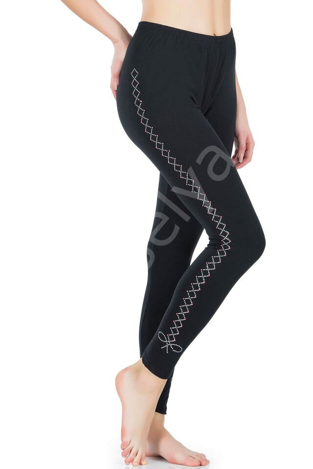 Desenli Uzun Kadın Tayt 433