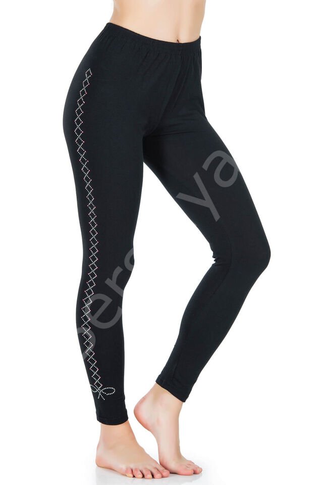 Desenli Uzun Kadın Tayt 433