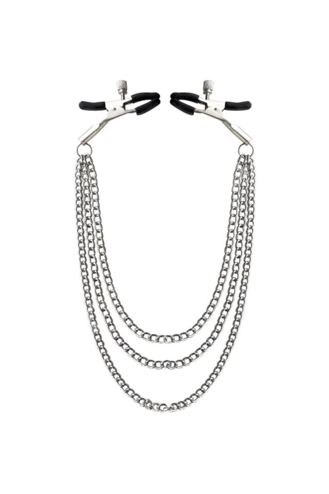 Siyah Fantezi Göğüs Ucu Sıkıştırıcı Nipple Clamp Gd-8091