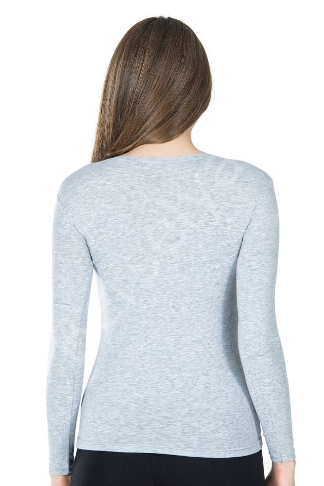 Bisiklet Yaka Uzun Kol Kadın Tişört 244