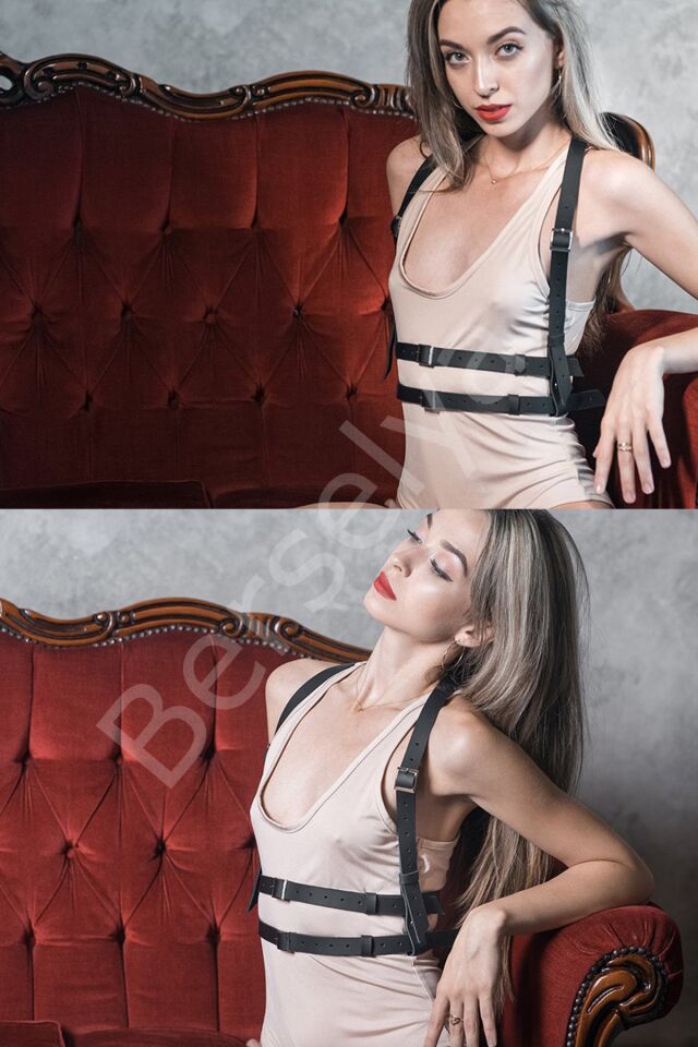 Seksi Deri Fantazi Göğüs Harness 1042