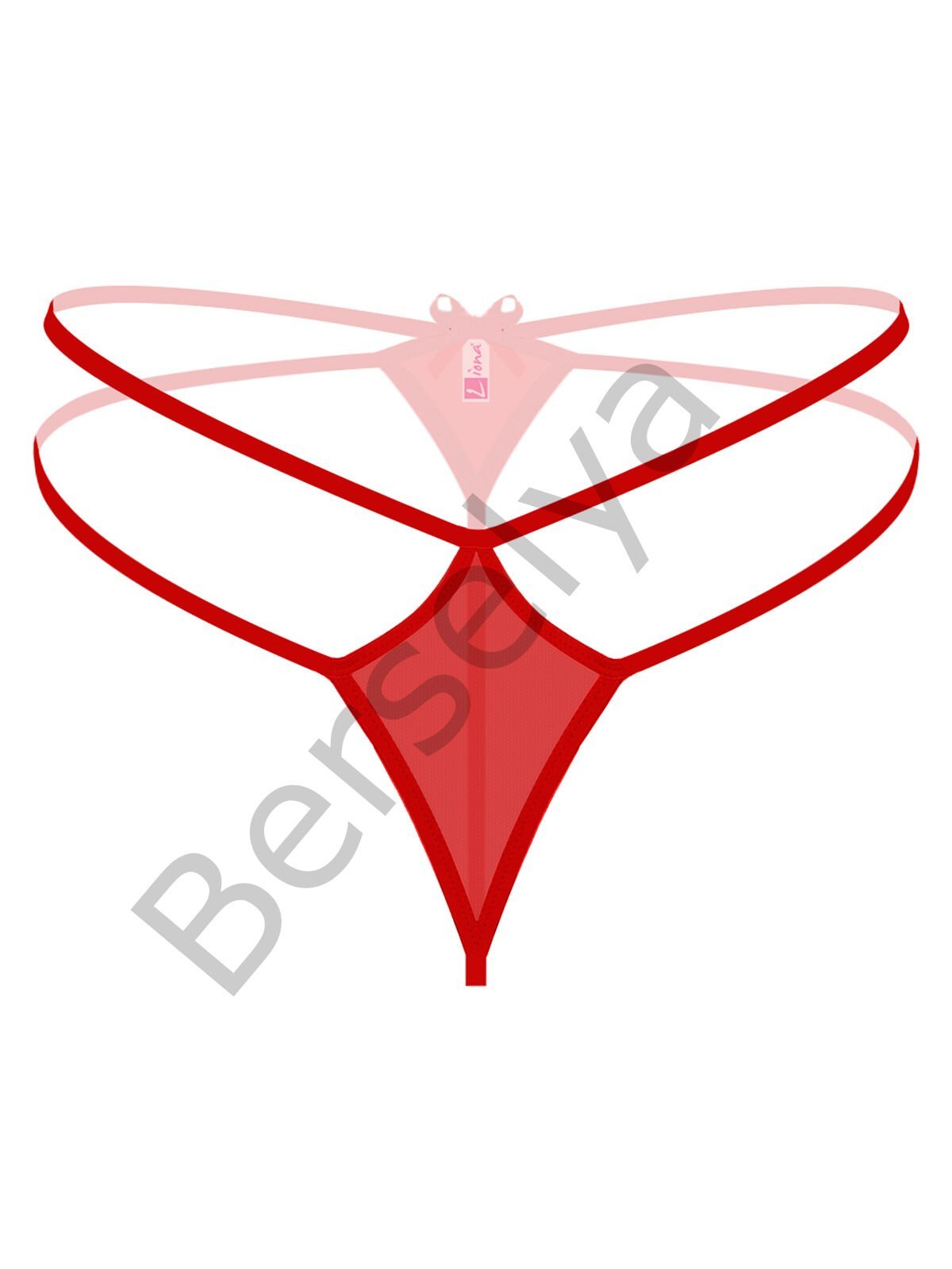 Büyük Beden Kırmızı Fantazi String Külot