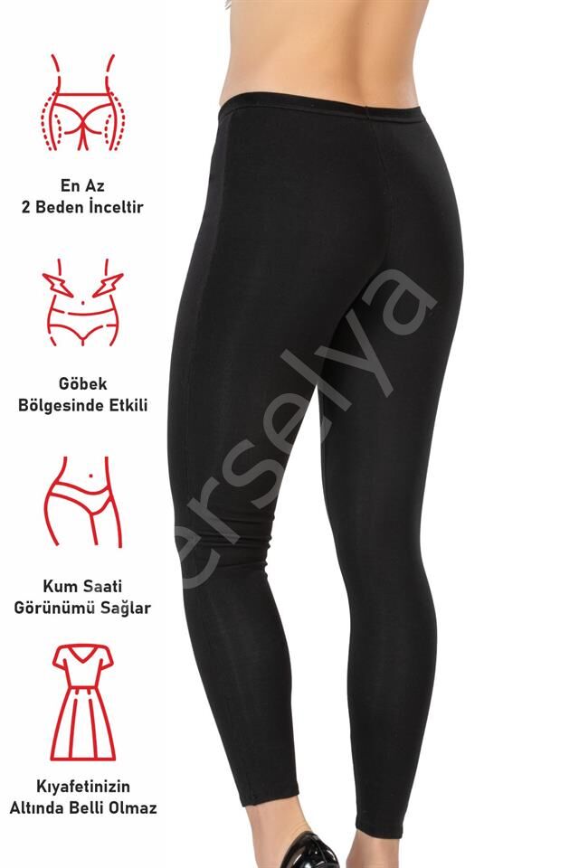 Siyah Emay 1434 Modal Cotton Termal Tayt